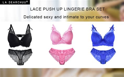 La Dearchuu Push Up Bra And Panties Set Lace Bra And Knickers Sets