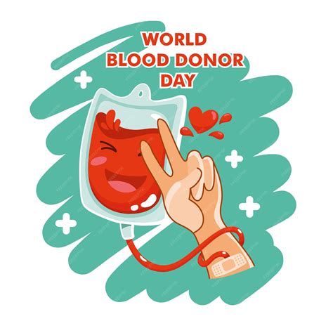 Premium Vector World Blood Donation Day Poster Vector