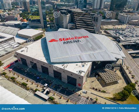 Aerial Photo State Farm Arena Atlanta GA Editorial Stock Image - Image ...