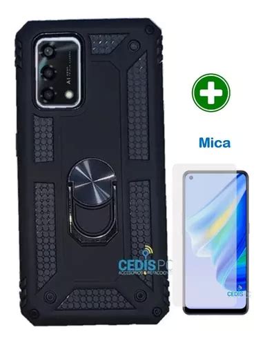 Funda De Uso Rudo Tipo Anillo Para Oppo Reno 6 Lite Mica Envío Gratis