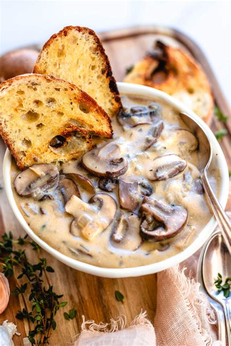 Vegan Cream Of Mushroom Soup 1 Pot Recipe Two Spoons