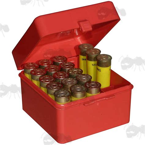 MTM Hard Plastic Shotgun Shell Box - 12g 20g Cartridge Case