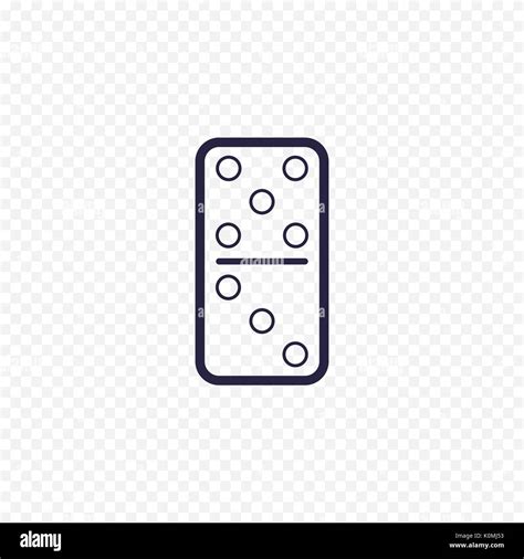 Domino Game Simple Line Icon Game Thin Linear Signs Outline Concept