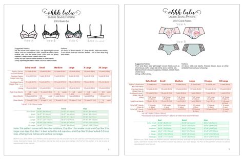 Lingerie Set Sewing Pattern Ohhh Lulu Bambi Bra And Grace Etsy Australia
