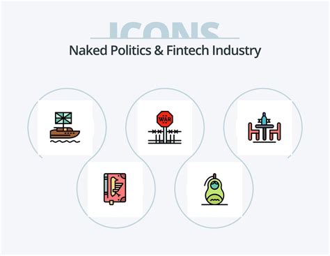 Naked Politics And Fintech Industry Line Filled Icon Pack 5 Icon Design