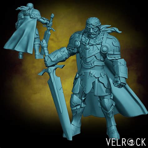 3D Printable Male Human Paladin with Greatsword (PRESUPPORTED) by ...