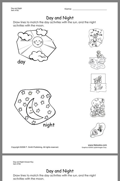 Day And Night Worksheets