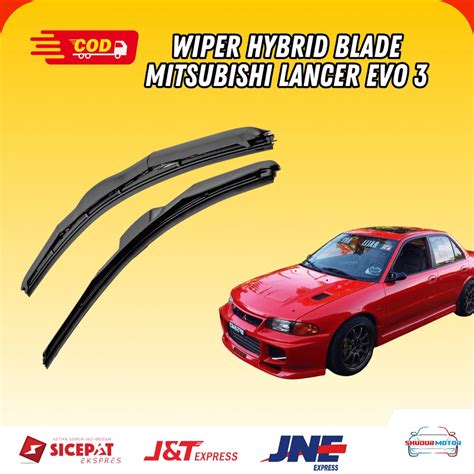 Jual Wiper Hybrid Blade Mitsubishi Lancer Evo Frameless Set Kiri