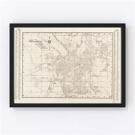 Vintage Map Of Alabama By Ted S Vintage Art