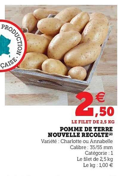 Promo Pomme De Terre Nouvelle Recolte Chez Super U Icatalogue Fr