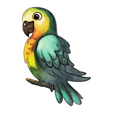 Premium Vector Parrot Watercolor Vector Illustration