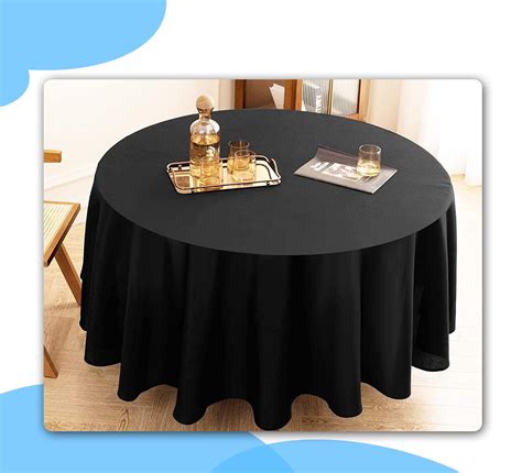 Black Round Tablecloth - 60 Inch Round Tablecloth - Walmart.com