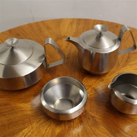 Old Hall Alveston Stainless Steel Piece Tea Set Designed By Robert