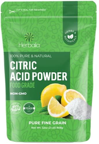 Citric Acid Powder, 2 lb. Citric Acid for Bath Bombs, Citric Acid Food ...