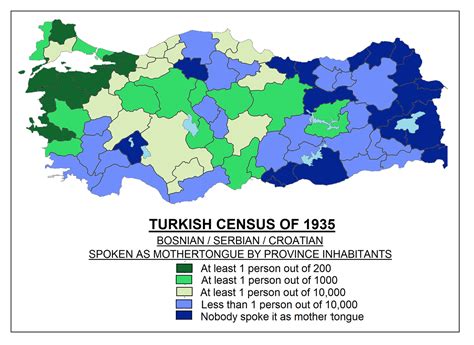 Bosnian, Croatian and Serbian spoken as... - Maps on the Web