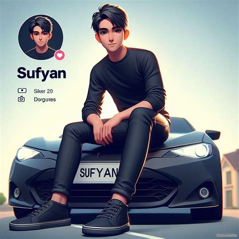 Latest Sufyan Stylish New Ai D Profile Picture In Black Jeans Shirt