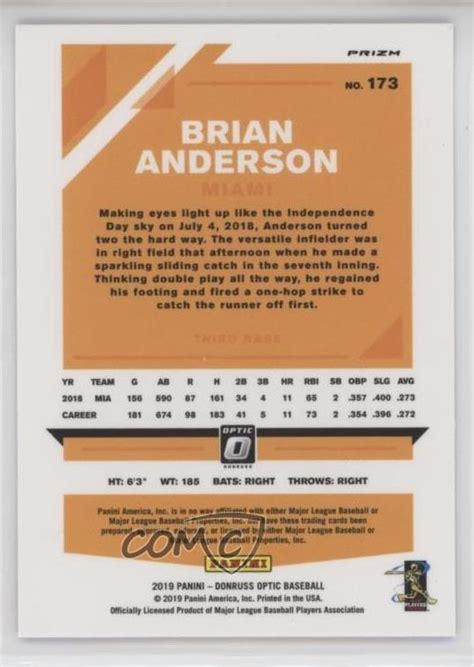 2019 Panini Donruss Optic Pink Prizm Brian Anderson 173 EBay