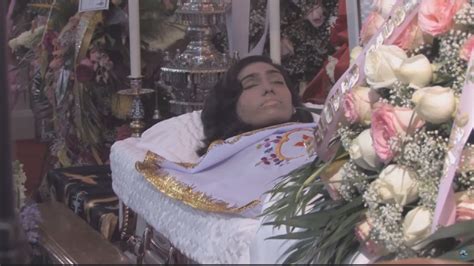 Monisha Jacob In Her Open Casket During Her Funeral Funeral Casket