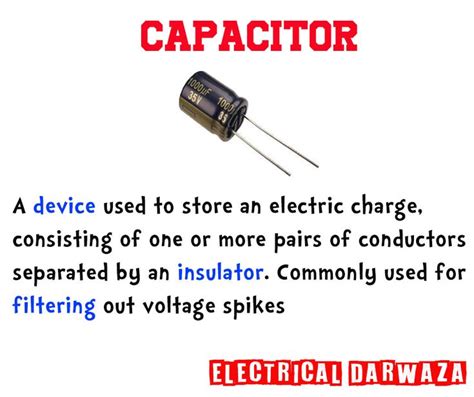 Capacitor Is A Basic Storage Device To Store Electrical Charges And