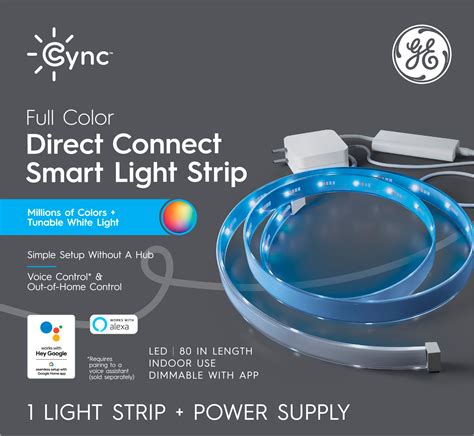 GE CYNC Smart Full Color Direct Connect LED Strip Lights 80 Inch Smart