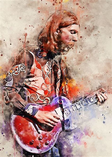 Howard Duane Allman Digital Art By Kha Dieu Vuong