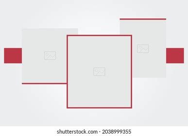 Templates Collage Three Frames Photos Parts Stock Vector Royalty Free