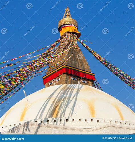 Boudhanath Stupa Kathmandu City Buddhism In Nepal Stock Photo Image