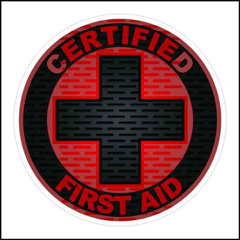 Certified First Aid Hard Hat Sticker