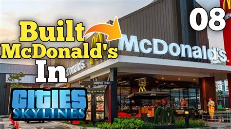 I Built Mcdonald S Shop In Cities Skylines Cities Skylines Gameplay