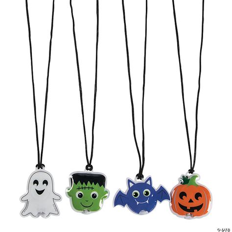 Light-Up Halloween Character Necklaces - 12 Pc. | Halloween Express