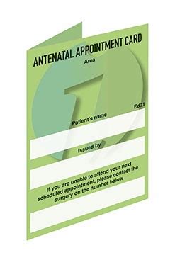 antenatal appointment cards