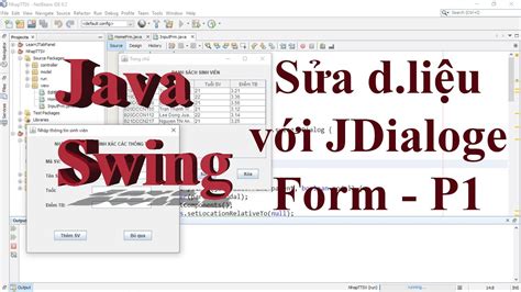 Java Swing Sửa Dữ Liệu Từ Bảng Với Jdialog Form P2 Youtube