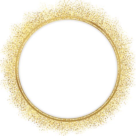 Golden Glitter Circle Png Picture Golden Glitter Circle Frame Glitter