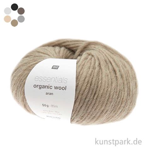 Rico Wolle Essentials Organic 100 Wool Aran 50g 85m