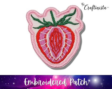 Strawberry Vulva Patch Pussy Patch Forbidden Fruit Patch Etsy