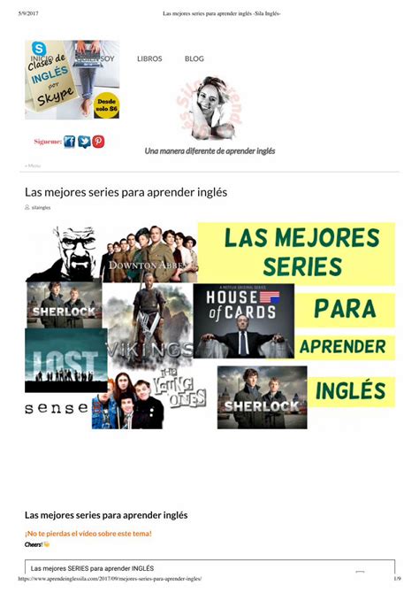 PDF Las mejores series para aprender inglés Sila Inglés de tv pdf