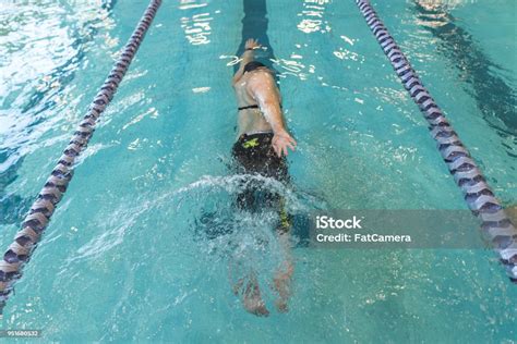 Adaptive Athlete Swimming Laps In Pool Stock Photo Download Image Now