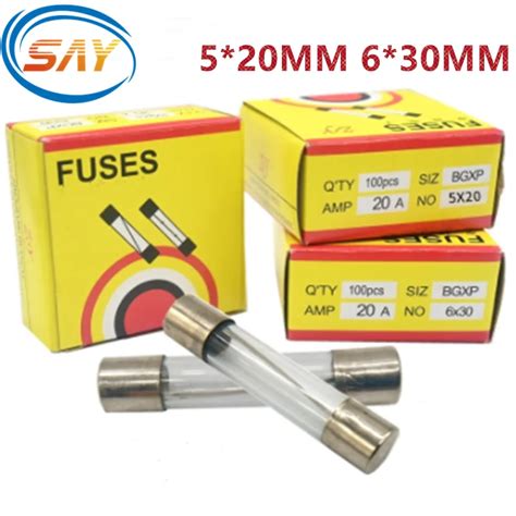 Glass Fuse 5 20mm 6 30mm 100pcs Lot 250v 0 1a 0 2a 0 3a 0 Png