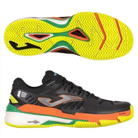 Joma T Slam Men Nero Arancio Fluor Sistema Stabile Zona De Padel