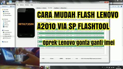 Tutorial Cara Flash HP Android Lenovo A2010 Via SP Flashtool Di Laptop