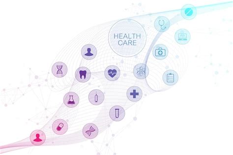 Premium Vector Medical Abstract Background With Health Care Icons