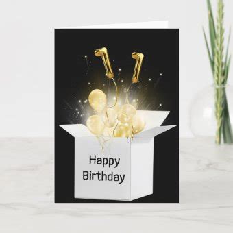 11th Birthday Balloons In White Box Card | Zazzle