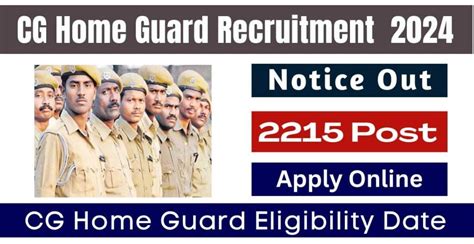 Cg Home Guard Recruitment Notice Out Apply Online Form