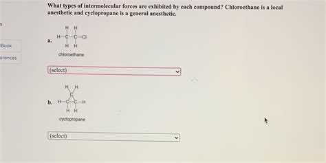 Solved What Types Of Intermolecular Forces Are Exhibited By Each