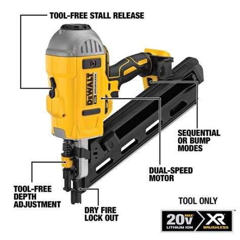 Dewalt Dcn692b 20v Max Xr Lithium Ion Cordless Brushless 2 Speed 30° Paper Collated Framing