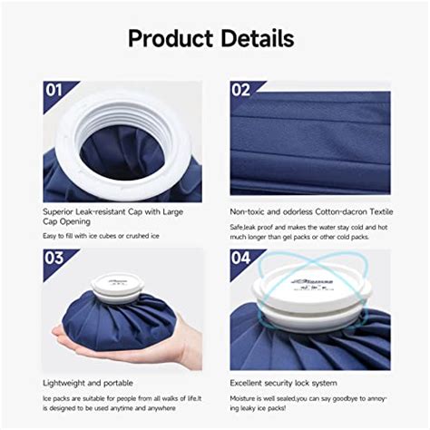 Bicaree Ice Pack For Injuries Reusable Ice Bags Hot Water Bag For Hot Cold Therapy And Pain
