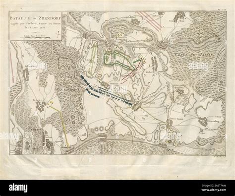 Battle Of Zorndorf Plan Of The Battle Of Zorndorf 1758 Signed F