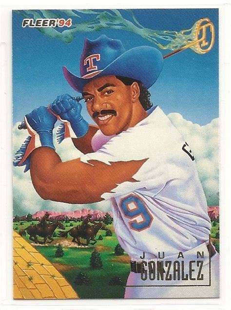 1994 Fleer Baseball Pro Visions 6 Juan Gonzalez Texas Rangers