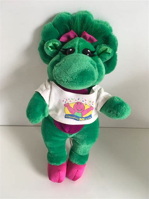 Vintage Baby Bop 10th Celebrating Plush Barney and Friends Dinosaur ...