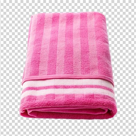 Premium Psd Pink Beach Towel Isolated On White Background